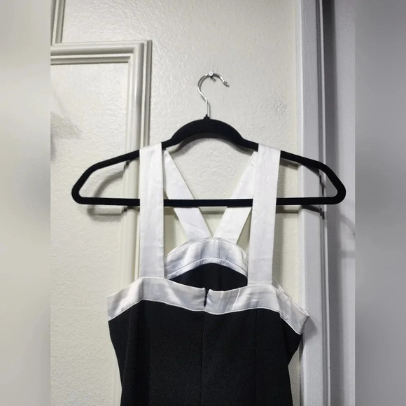 Lulus Luxurious Outlook Black and White Bow Mermaid Maxi Dress Party Prom - Picture 12 of 12